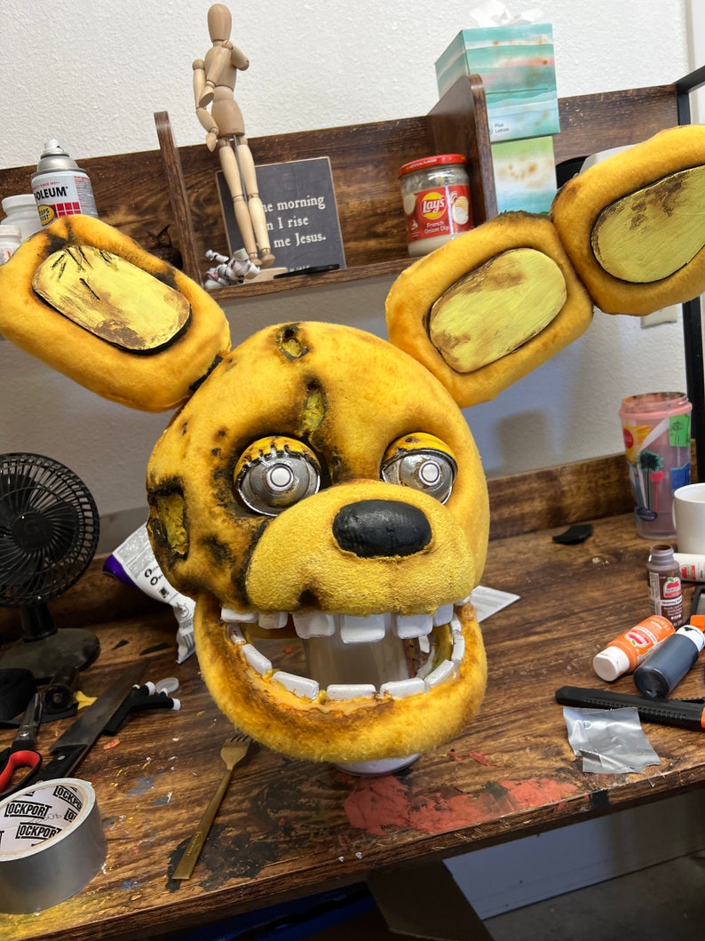 FNAF movie Yellow Rabbit Cosplay head Replica image 5