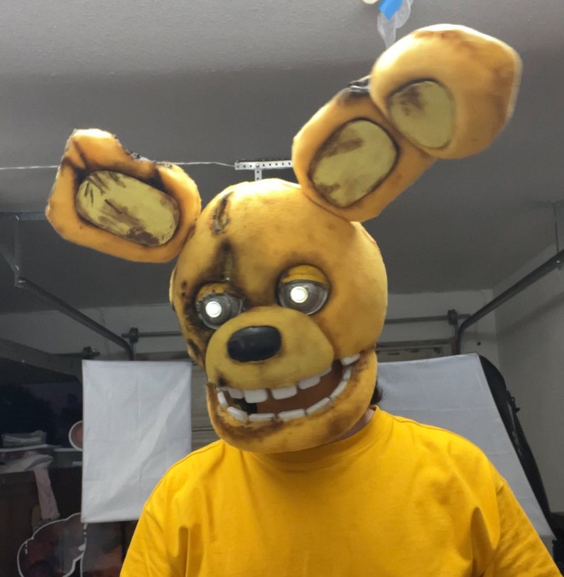 FNAF movie Yellow Rabbit Cosplay head Replica image 1