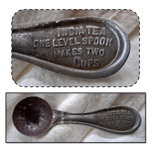 Vintage Metal Advertising India Tea Measuring Spoon Scoop