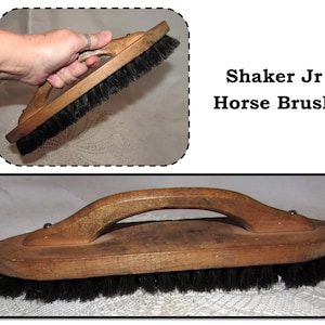 Vintage Large Shaker Jr Wood Handle Horse Brush with Ox Fiber by Oxco, USA