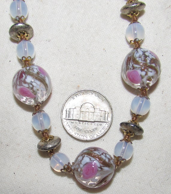 Vintage Translucent Venetian Glass Bead Necklace … - image 4