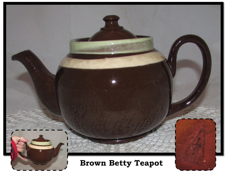 Vintage Brown Betty Ceramic Teapot by A L B Alcock Lindley Etsy