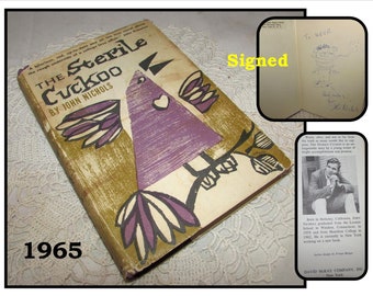Vintage Hardcover Book, Sterile Cuckoo by John Nichols, 1965 First Edition w/ Dust Jacket & SIGNED