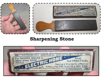 Vintage Small Travel Straight Razor or Knife Sharpening Stone With