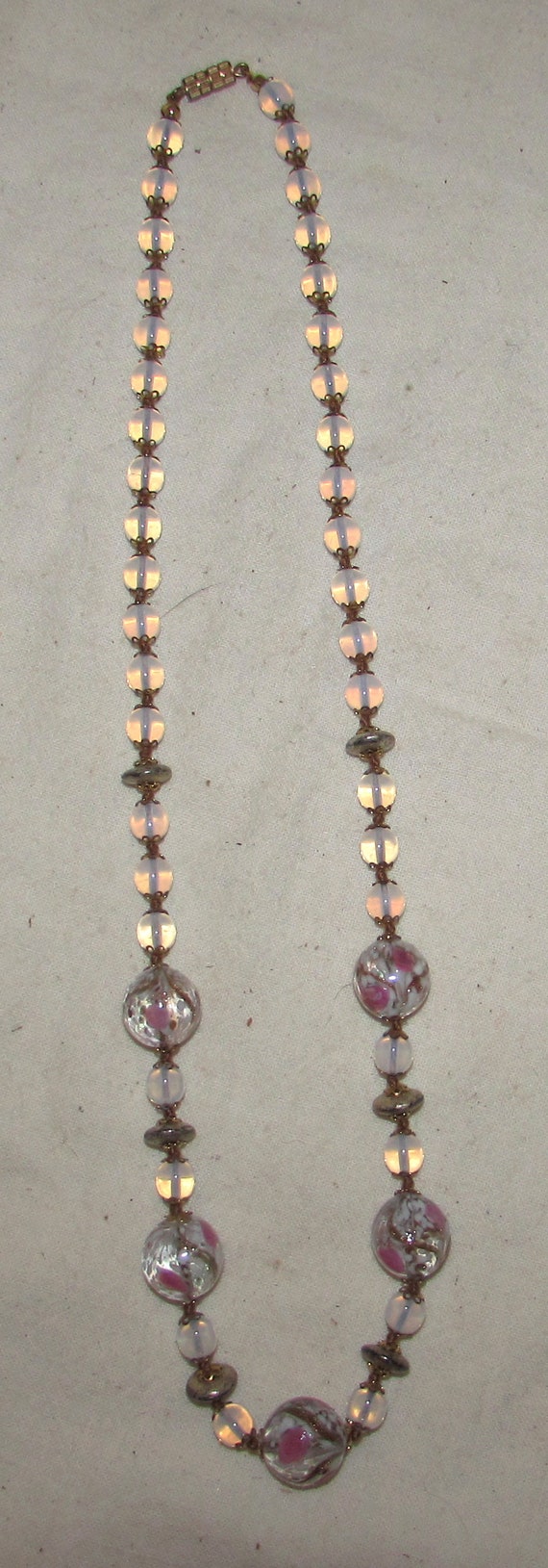 Vintage Translucent Venetian Glass Bead Necklace … - image 3