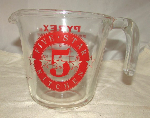 Vintage Glass Pyrex Measuring Cup With Open Handle by Corning, Five Star  Kitchen, 2 Cup Capacity, Model 516 