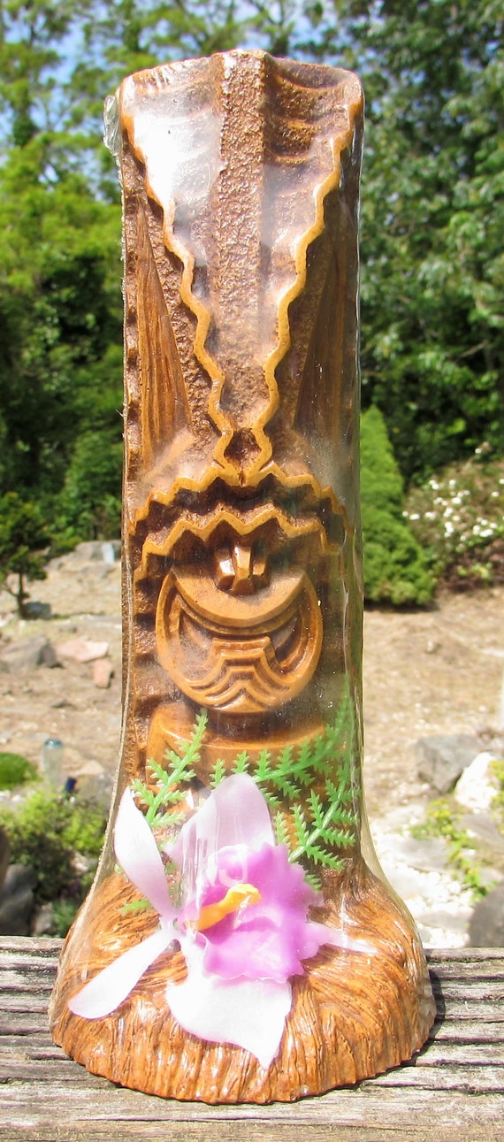 Vintage Coco Joe's Hapa Wood Lono Tiki God Figurine, Souvenir From