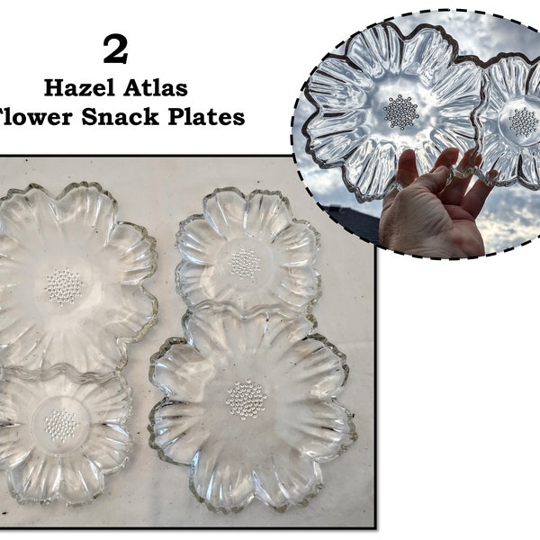 Flower Shaped Glass Plates Etsy