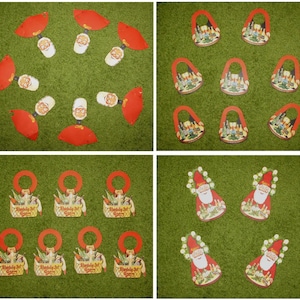 26 - Vintage Danish Breweriana Paper Beer Bottle Hangers, Carlsberg Brewery, Santa, paper ephemera, Denmark