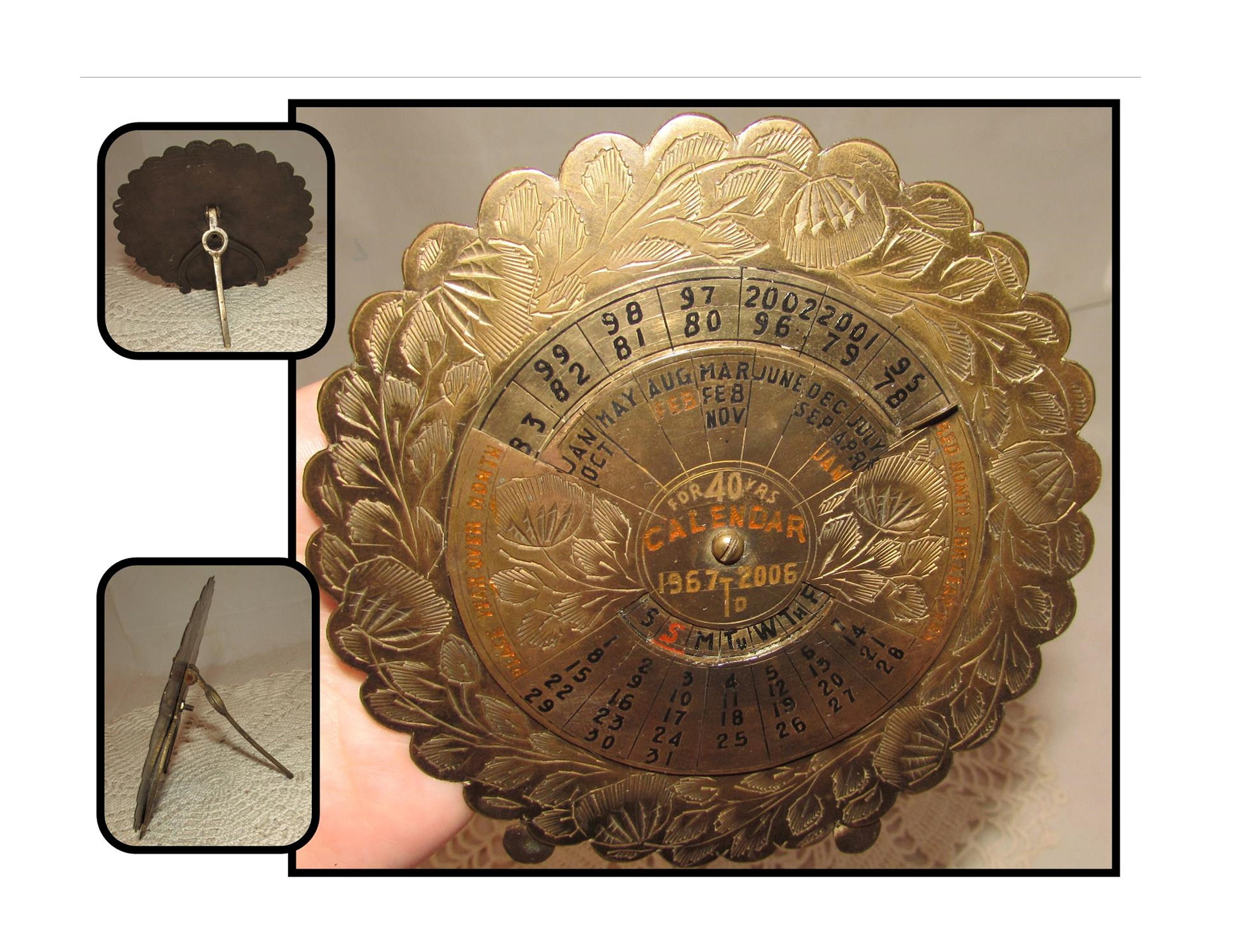 ヴィンテージ カレンダー付き万年筆立て ヴィンテージ カレンダー付き万年筆立て ヴィンテージ