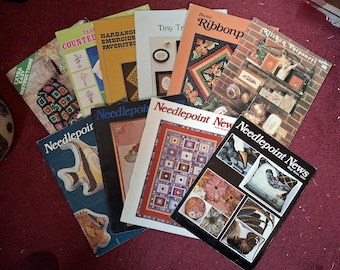 10 - Vintage Needlepoint News Magazines & other Pamphlets and Booklets