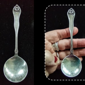 Antique 1910 Silver Plated Sugar or Jelly Spoon, Leyland Pattern, 1881 Rogers, A1 by Oneida