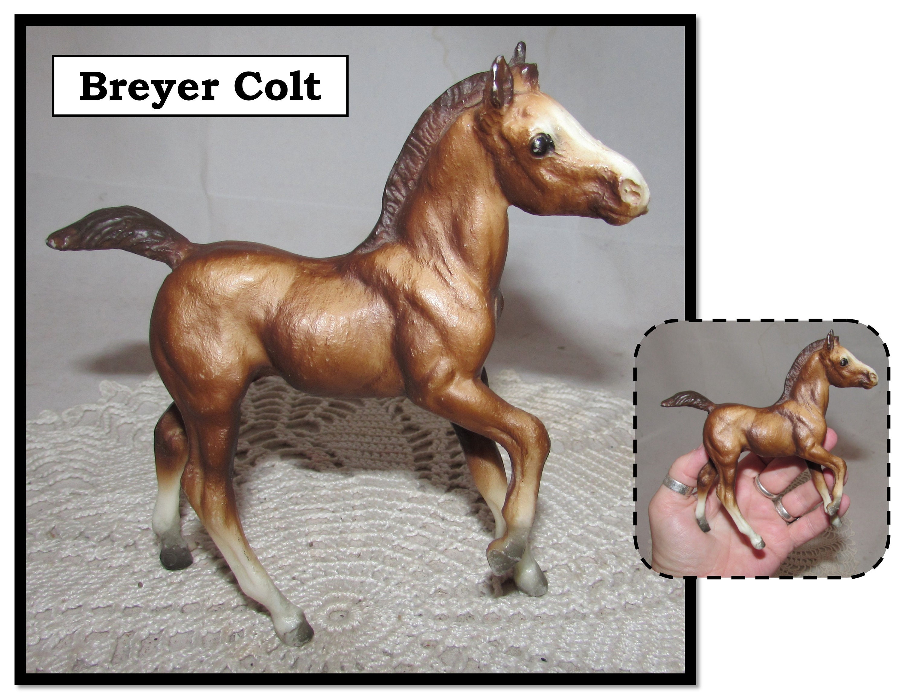Vintage Brown Plastic Colt Foal Toy Horse Figurine by Breyer Etsy