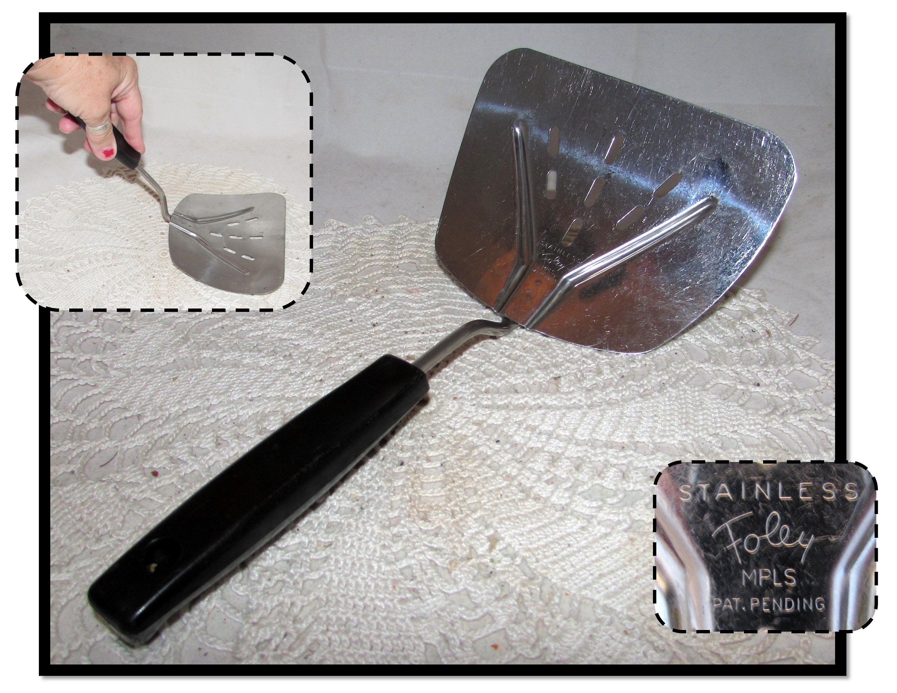 Vintage Large Stainless Steel Foley Pancake Flipper Turner Etsy