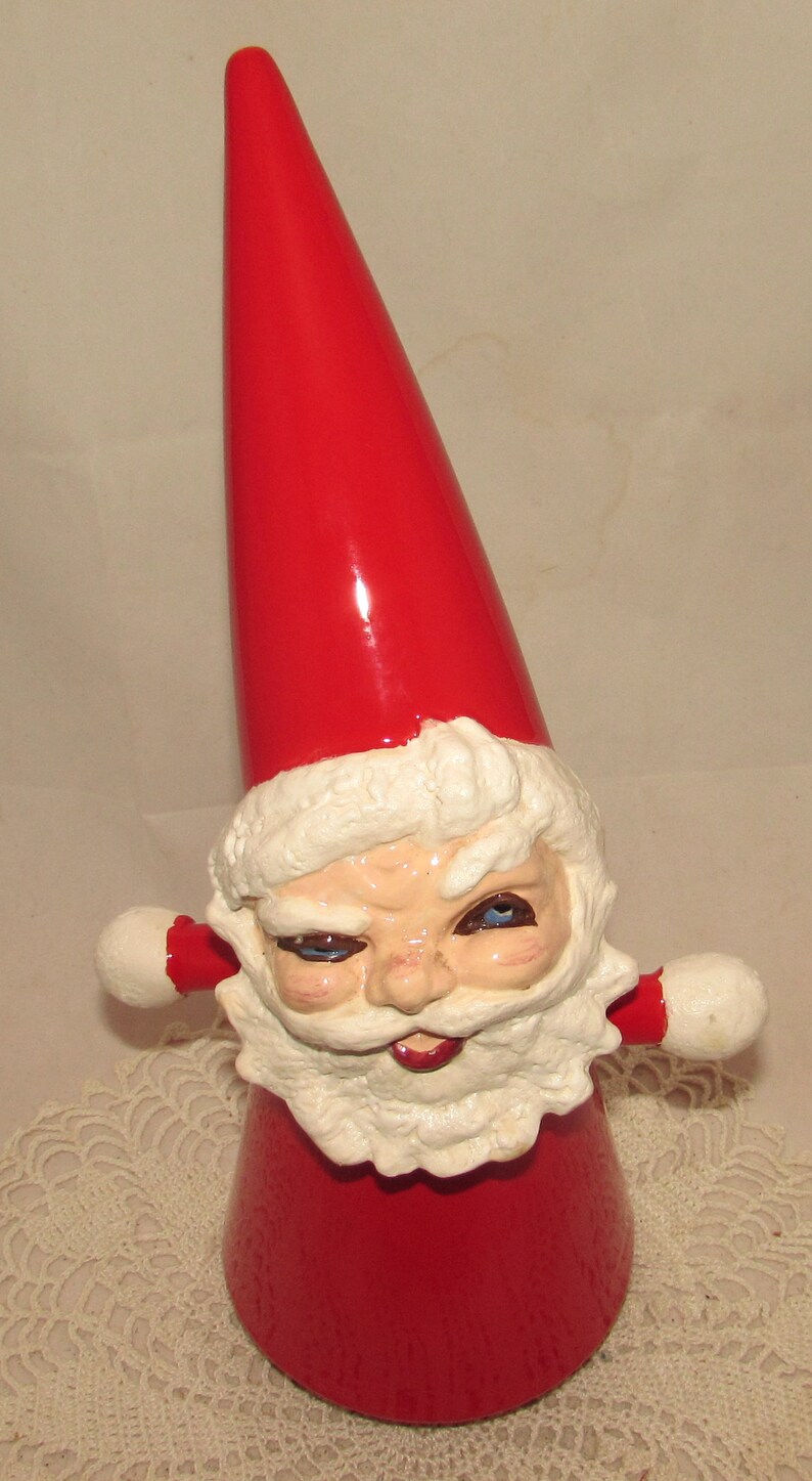 1958 Vintage Large Ceramic Santa Claus Figurine Christmas Holiday Decoration Italy