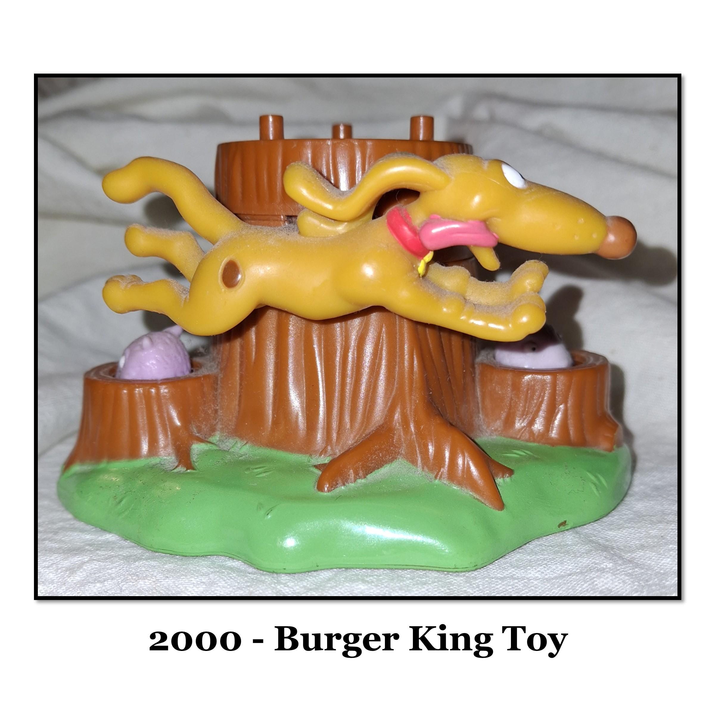 Vintage 2000 Plastic Burger King Wind up Toy - Dog Running Around