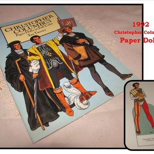 Vintage 1992 Book of Paper Dolls, Christopher Columbus by Tom Tierney
