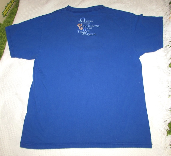 Vintage Blue Cotton T-Shirt, Tigger the Tiger, Disney Store View 4
