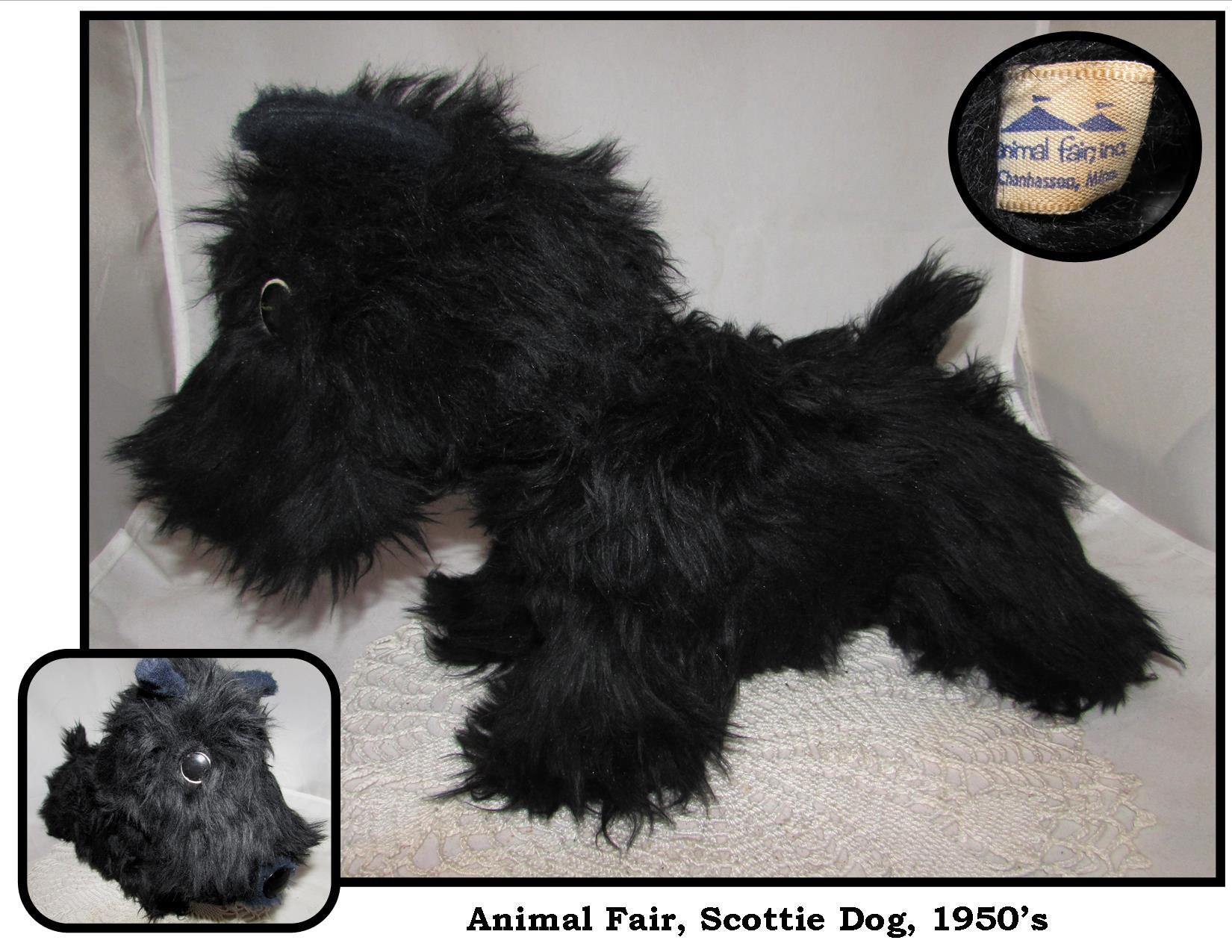 Vintage Stuffed Black Scottish Terrier Scottie Dog Plush Toy | Etsy