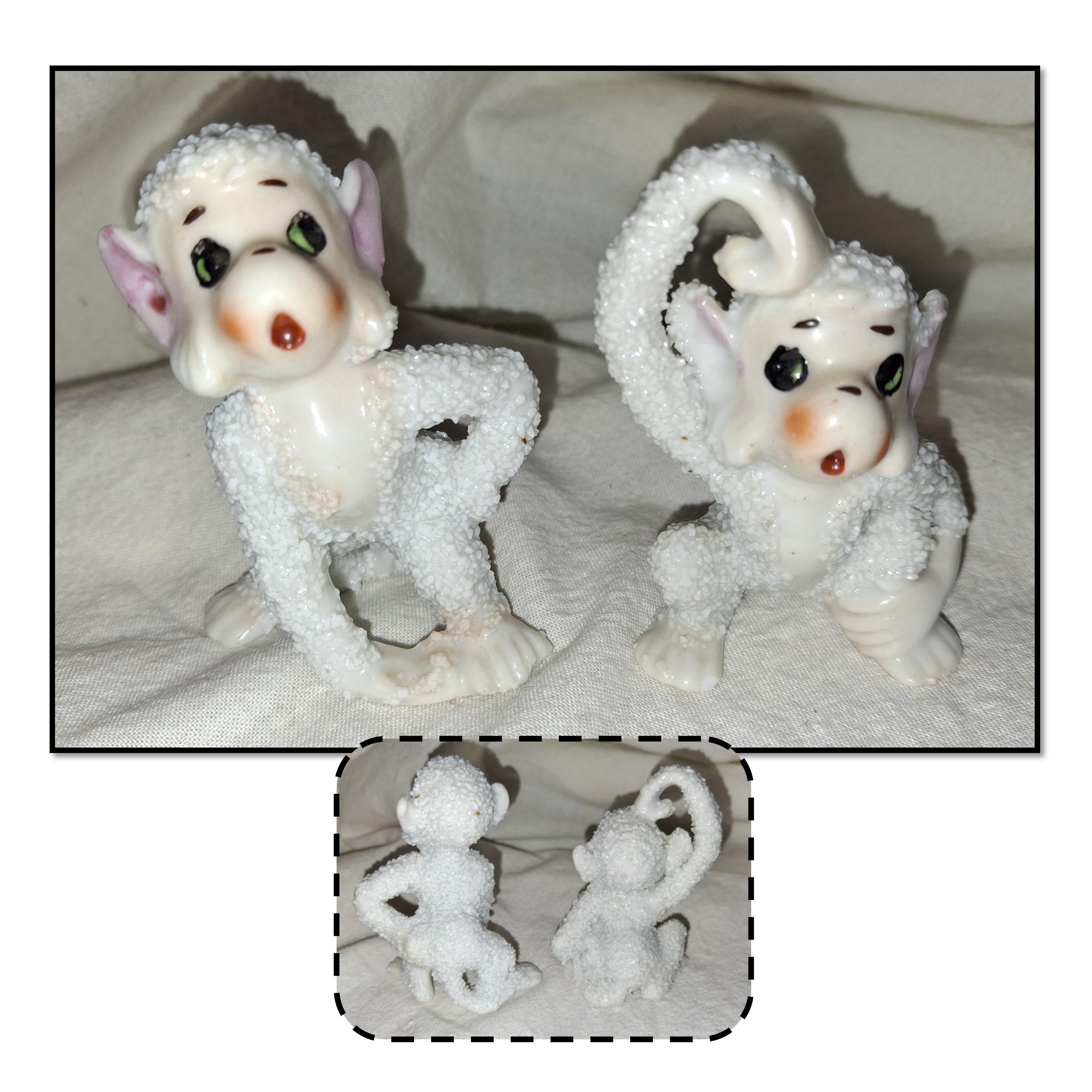 2 - Vintage Sugared Porcelain Monkeys, Japan - Etsy
