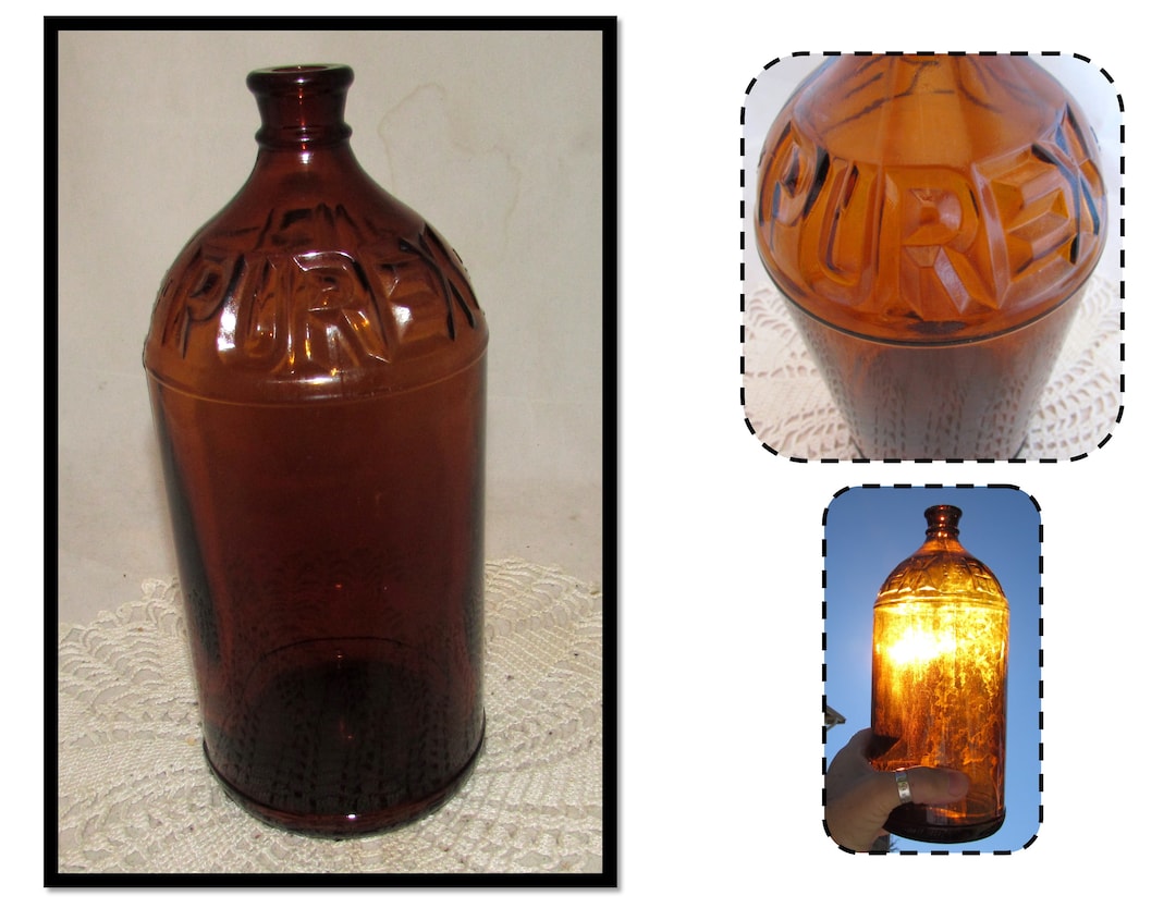 Vintage Brown Glass Purex Bottle, 1 Quart Size, Empty - Etsy