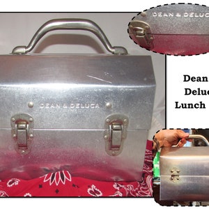 Vintage Sturdy Industrial Aluminum Metal Lunchbox Dean