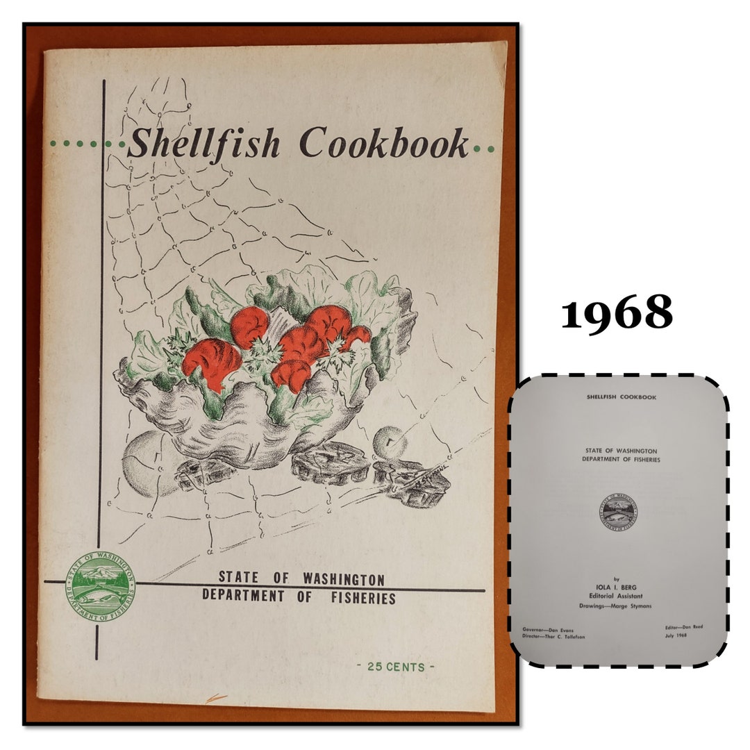 Shellfish Cookbook Vintage 1968 Shellfish Cookbook From State of Washington Dept of ...