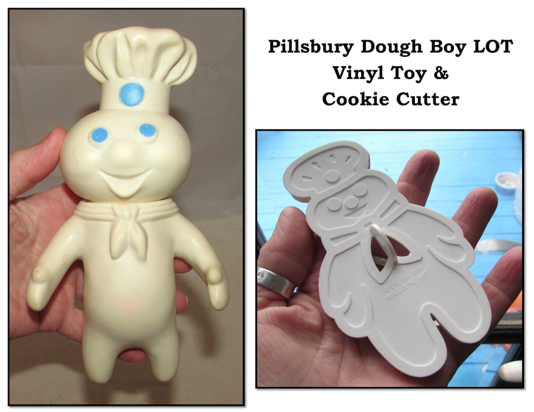 Vintage Advertising Pillsbury Doughboy LOT, 1989 Cookie Cutter 