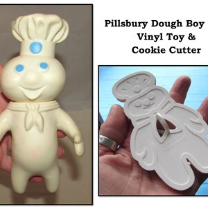 Vintage Advertising Pillsbury Doughboy LOT, 1989 Cookie Cutter 