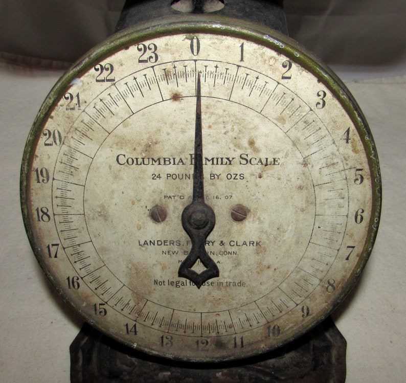 Antique Black Metal Columbia Family Scale by Landers Frary & - Etsy