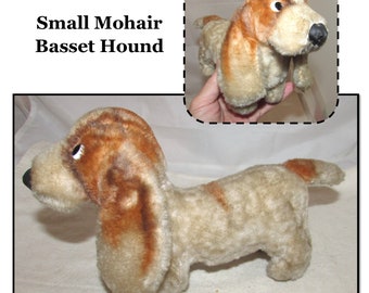 Vintage Mohair Basset Hound Toy Dog