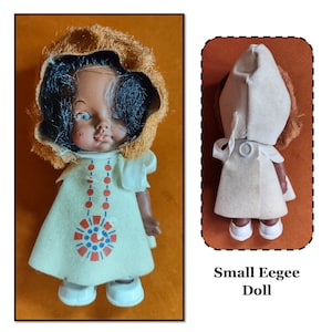 Vintage Small Rubber Inuit Eskimo Girl Doll by Eegee Mfg