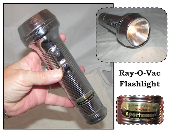Lampe De Poche Vintage Ray-O-Vac Chrome - Lanterne Sportive Made In USA - Occasion