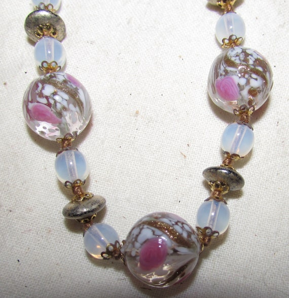 Vintage Translucent Venetian Glass Bead Necklace … - image 7