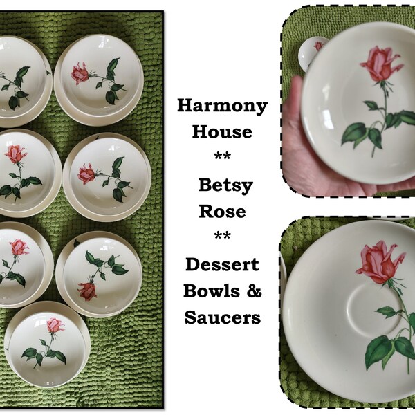 Harmony House Rose Pattern Etsy