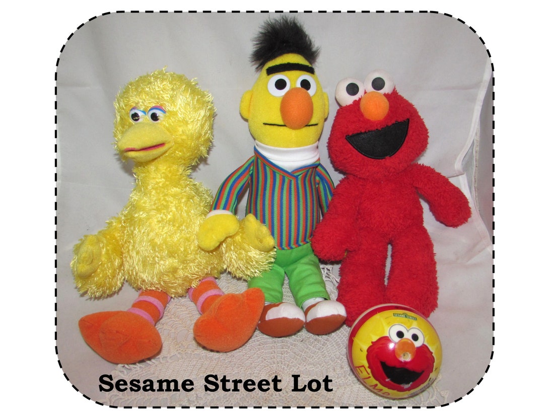 LOT of Sesame Street GUND Plush Toys Bert Big Bird Elmo Etsy