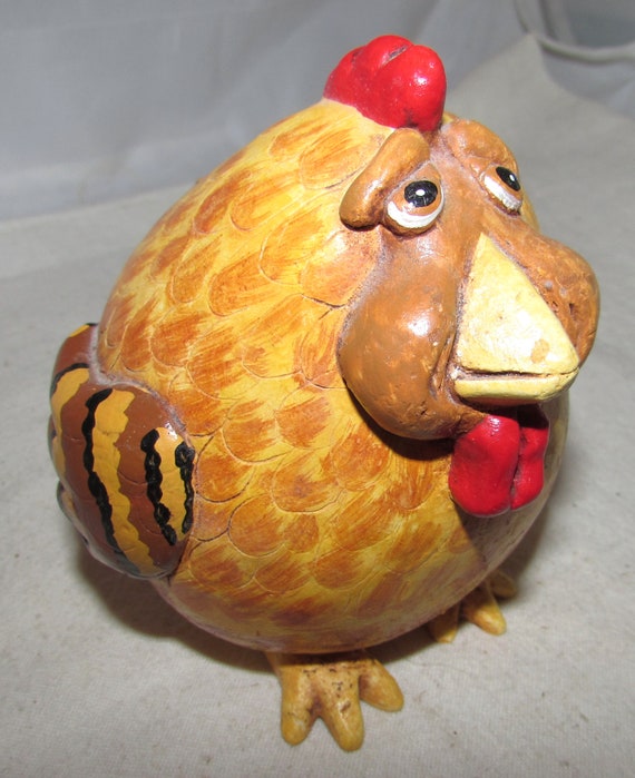 W.GERMANY 西ドイツ ビンテージ 281-54 陶製 置き物 鶏 W.GERMANY