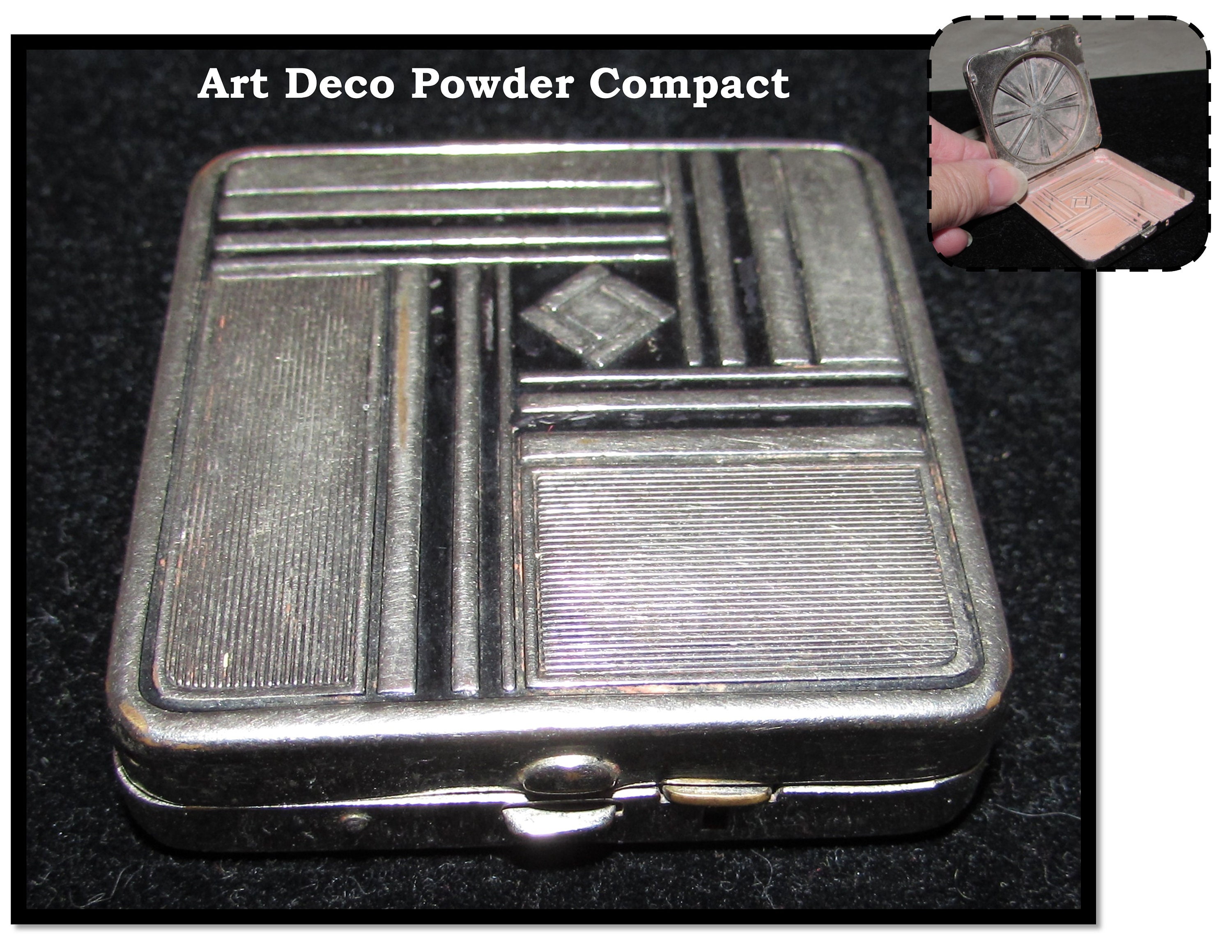 Deci Compact Square Practical Wallet Vintage 1920s Art Deco Square