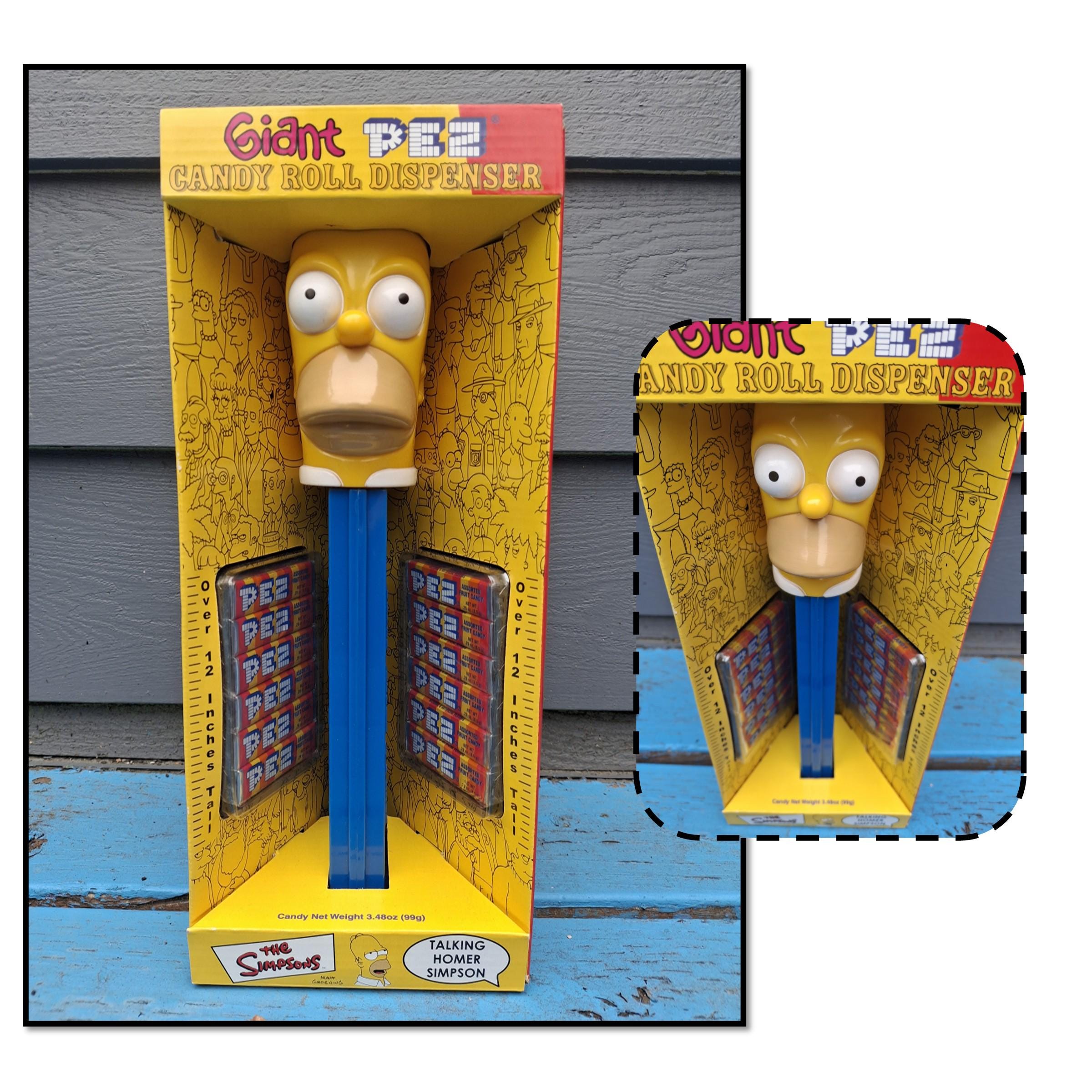 PEZ ペッツ　ジャイアント　シンプソンズ2本 Vintage 2002 Giant Talking Homer Simpson PEZ Dispenser in Original