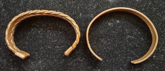 2 - Vintage Solid Copper Cuff Bracelets - image 4