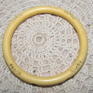 Vintage Butter Yellow Celluloid Bangle Bracelet image 3