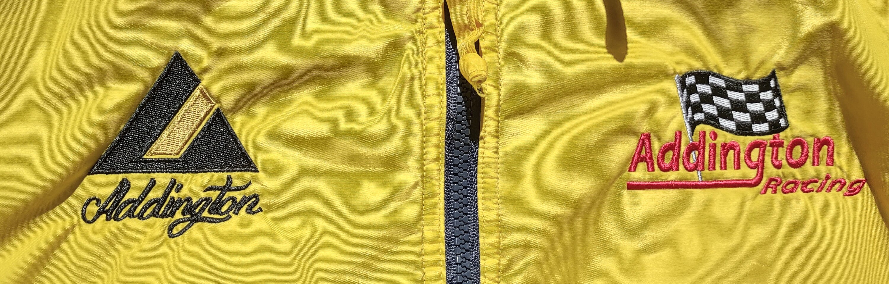 Vintage Bright Yellow Racing Pit Crew Jacket, Fleece Lined, Addington ...
