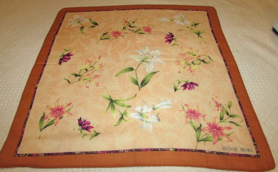 Vintage Cotton Handkerchief Hankie w/ Purple & Wh… - image 2