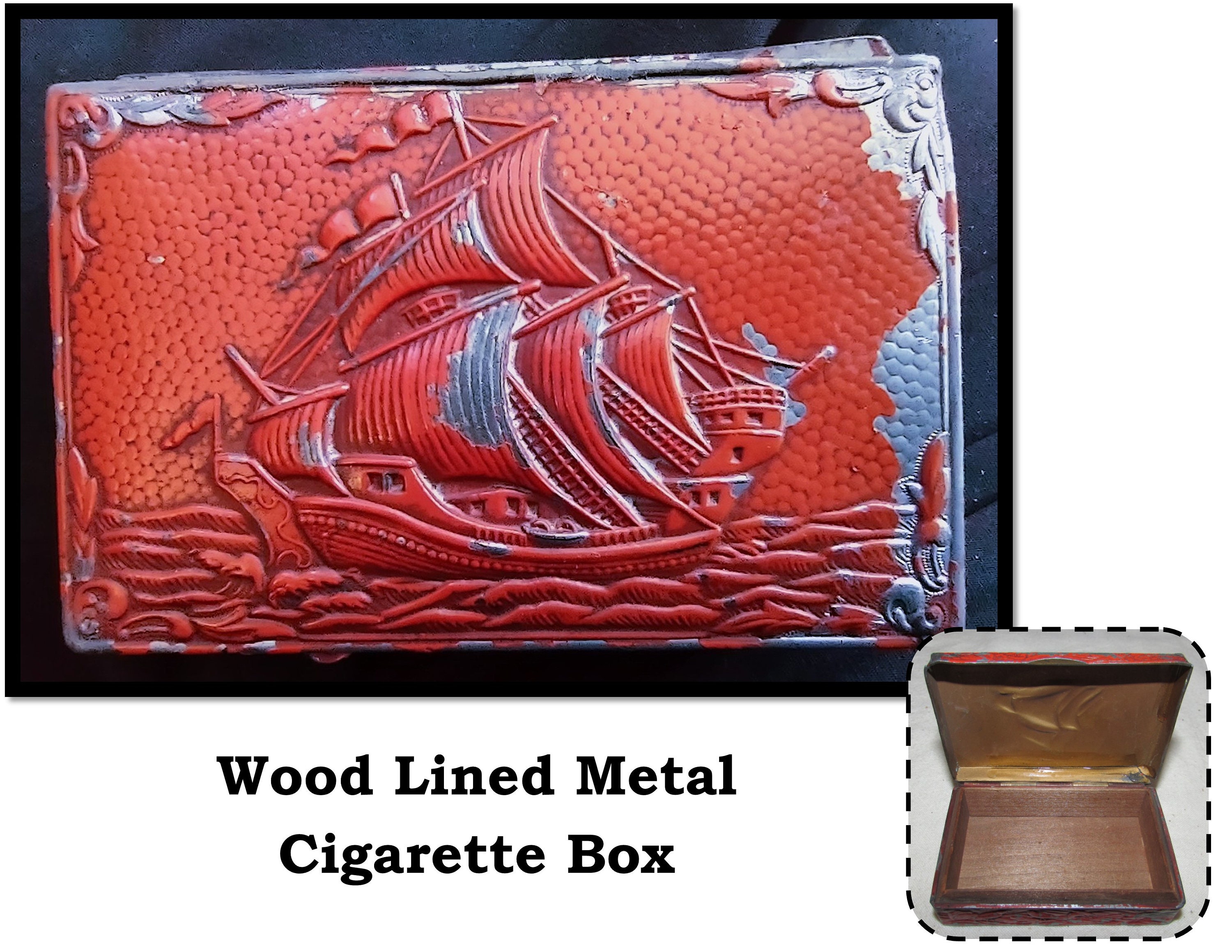 Small Metal Japanese Box - Etsy
