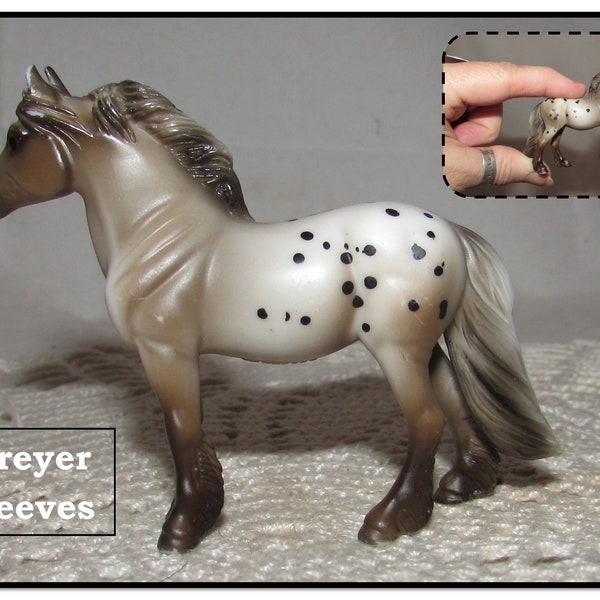 Vintage Small Brown & White Spotted Appaloosa Plastic Toy Horse by Breyer Reeves