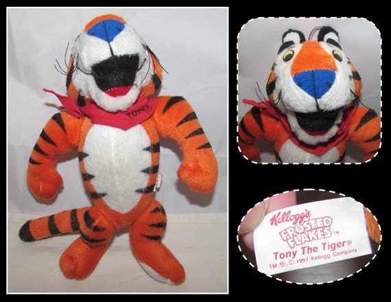Vintage 1997 Stuffed Plush Kellogg Tony the Tiger, Frosted