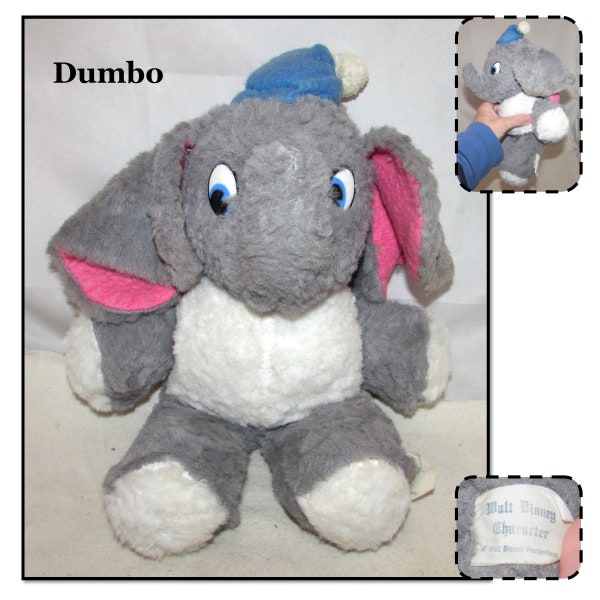 Vintage Plush Dumbo the Elephant Disney Character by California Stuffed Toys