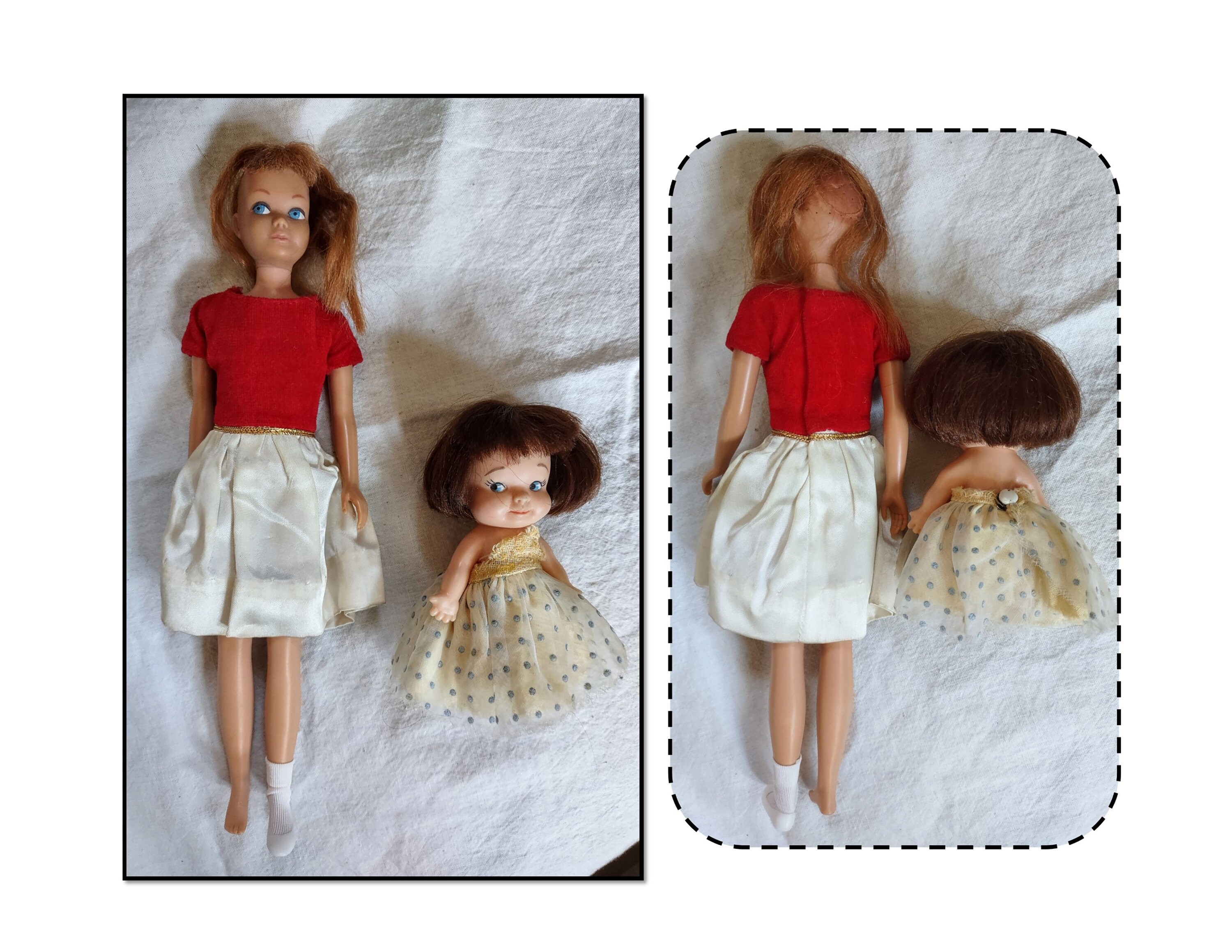Vintage Barbie Skipper Doll Two Tone, Brunette, Mattel 1960's