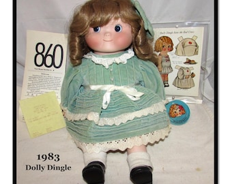 Muñeca musical Dolly Dingle de edición limitada vintage de 1983, 602/5000, Hello Dolly