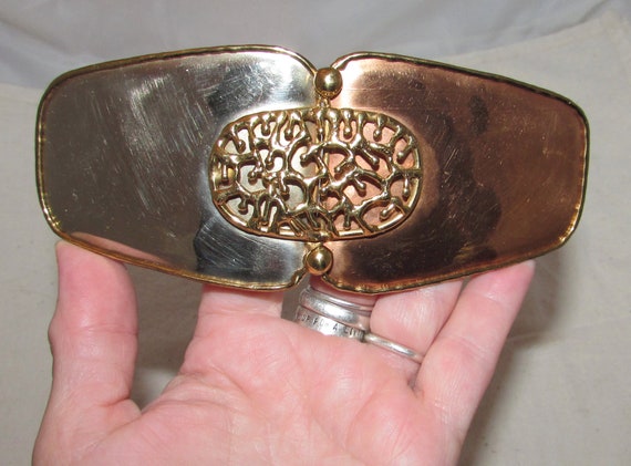 Vintage Large Handmade Brass, Copper & Silver Aluminum Belt 